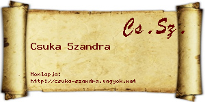 Csuka Szandra névjegykártya